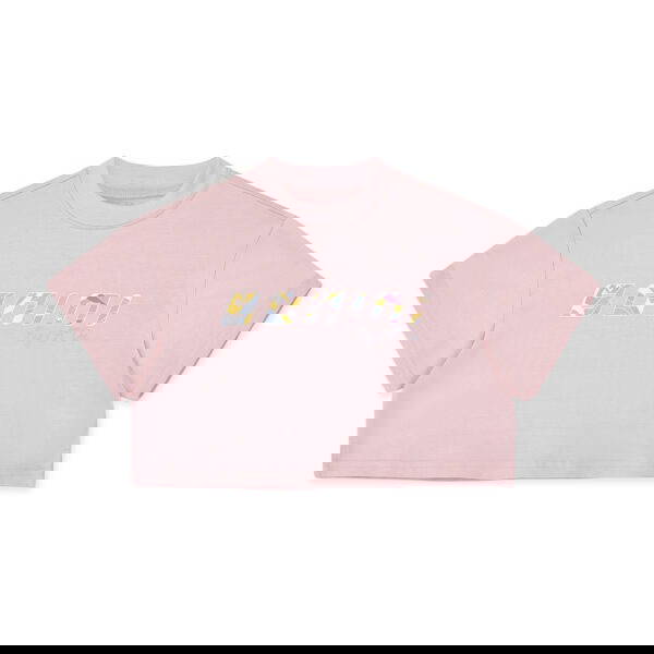 Bonini Cropped Logo T shirt Fairy Pink BNA102
