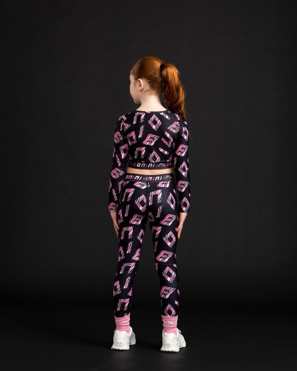 Bonini Inspire Tape Waistband Leggings and Power Long Sleeve Crop Top BNA308  BNA306 - Image 3