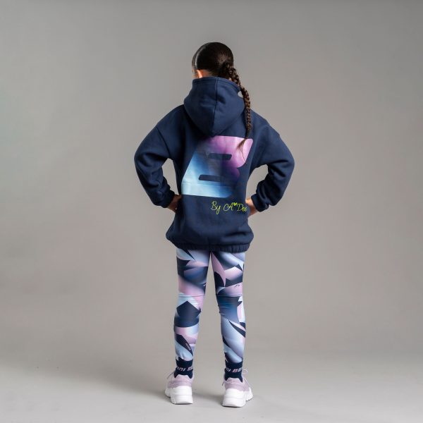 Bonini Sparkle Navy Oversized Hoody BNA403 - Image 2