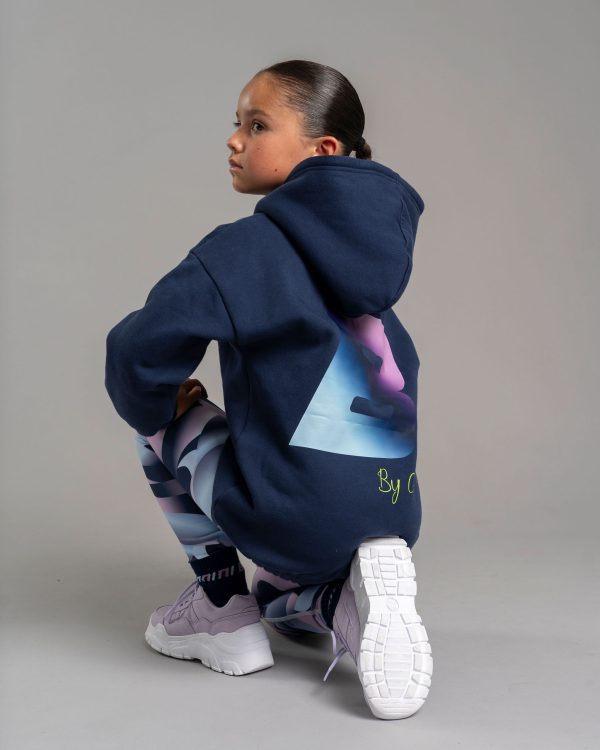 Bonini Sparkle Navy Oversized Hoody BNA403 - Image 3