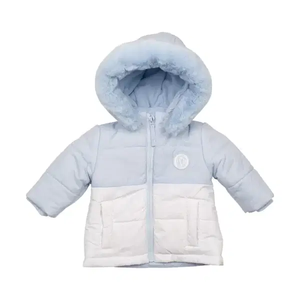 Mintini Boys Blue & White Padded Coat MB6509