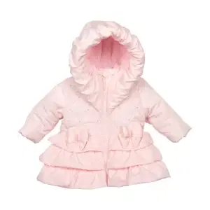 Mintini Frills and Bow Coat with Pearls MB6526