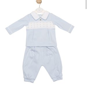 Mintini Boys smock effect trouser set mb6578