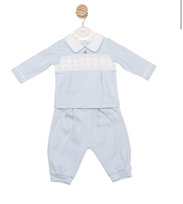 Mintini Boys smock effect trouser set mb6578