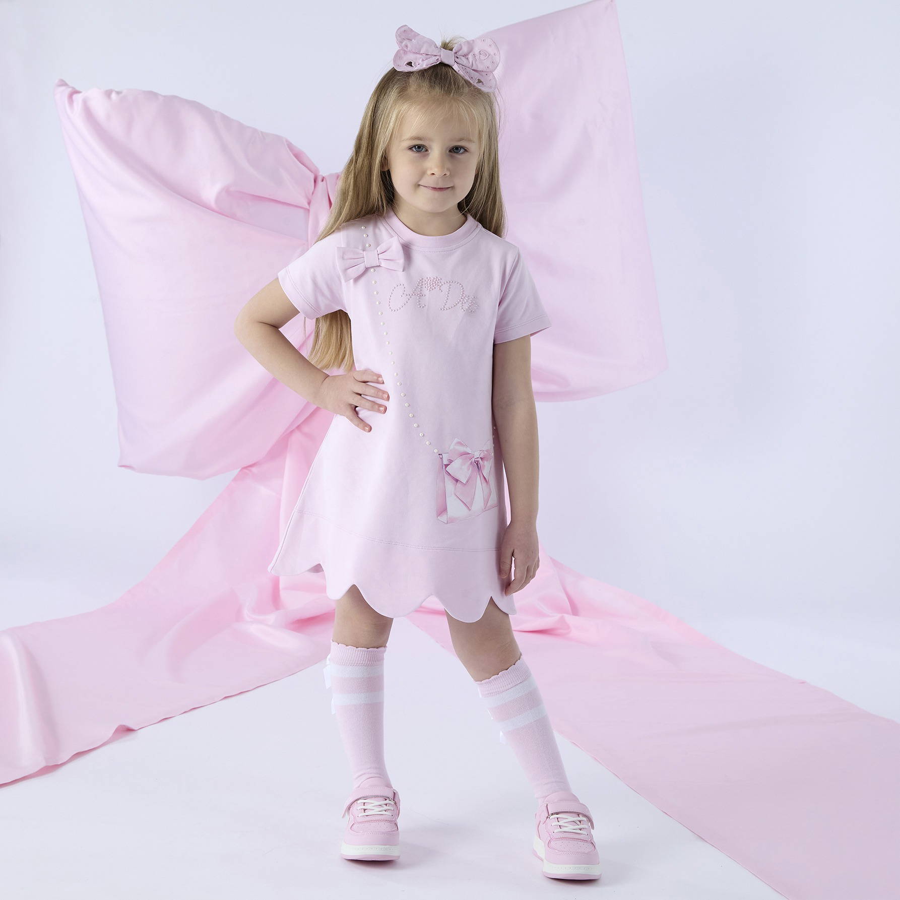 ADEE REGINA Sweat Handbag Dress S261701 - Pink Blossom