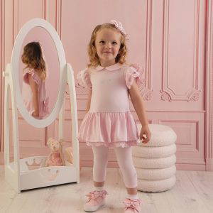 LITTLE A ORELLIA Broderie Anglaise Legging Set - LA26105