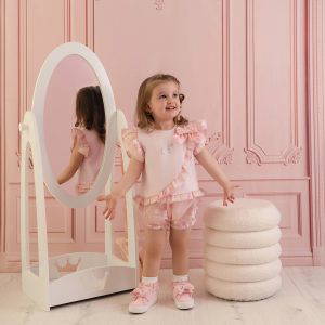 LITTLE A OCEAN Bow Print Jam Pant Set  - LA26108