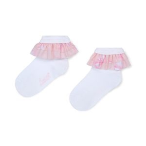 LITTLE A ODETTE Bow Print Frill Socks- LS26113