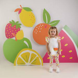 LITTLE A PALMER Fruit Print  Legging Set - LA26205