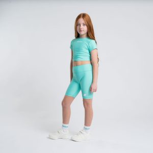 Bonini ASPIRE MINT SHORT SLEEVE RUCHED TSHIRT AND CYCLING SHORT