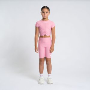Bonini ASPIRE PINK SHORT SLEEVE RUCHED TSHIRT AND CYCLING SHORT
